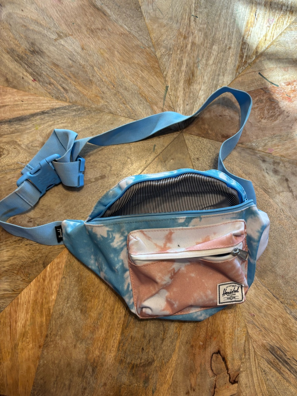 Herschel Supply Co. Blue and Pink Tie-Dye Hip Pack